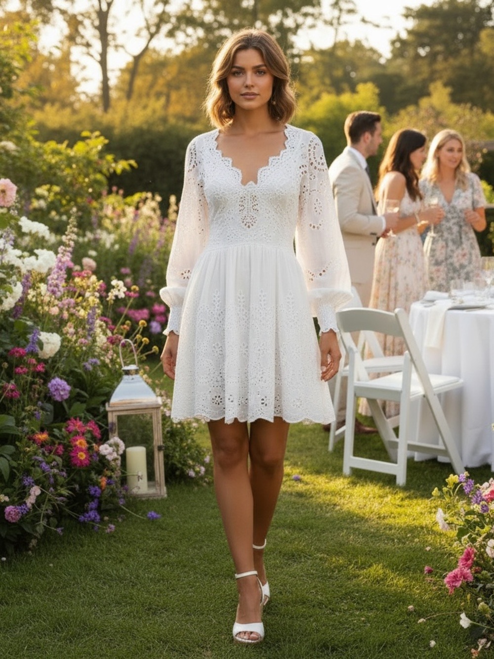 Free people size S/p white lace mini dress Nordstrom reg$148 now$78